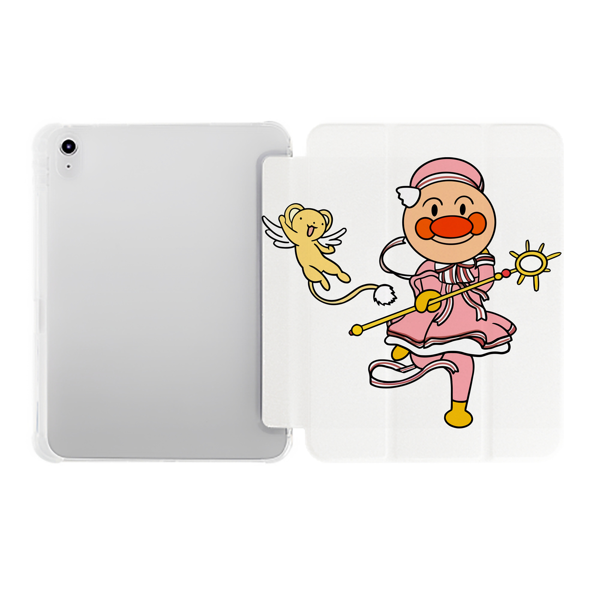 （画像用） アンパンマン Anpanman IPad ケース ペン収納付き 三つ折りスタンド PUレザー×シリコン 対応機種9.5/10.5/10.9インチ